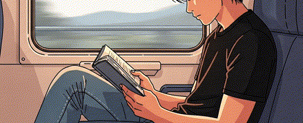 Reading on a moving train